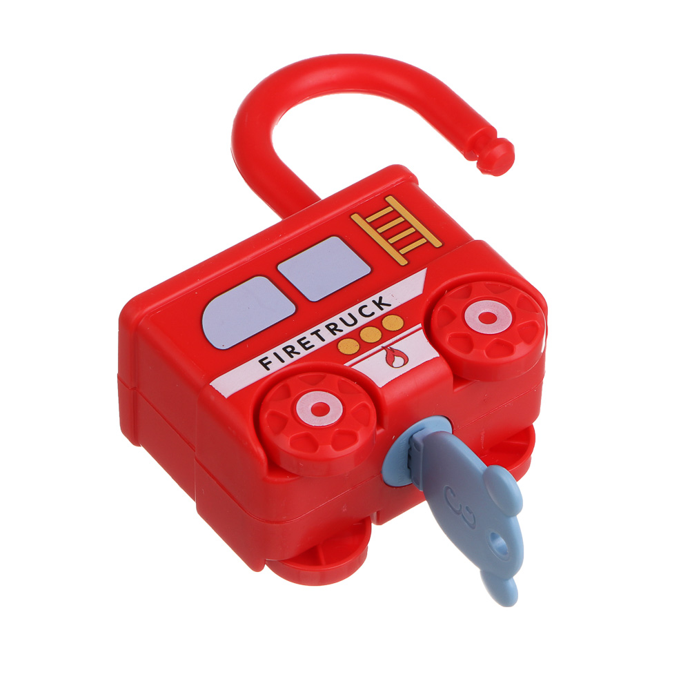 Развивающая игрушка сортер ИГРОЛЕНД "Машинка - замочек" с ключиком, PP, 9х7х3см - #9