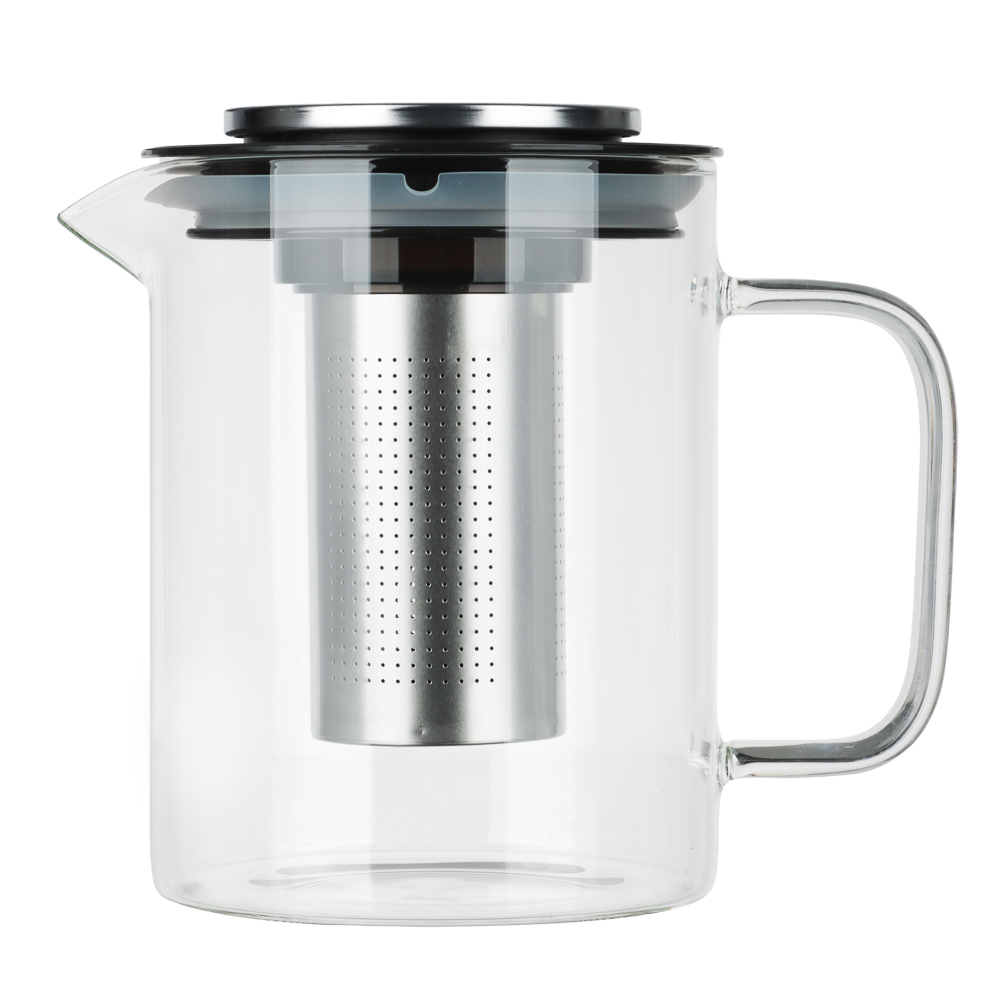 SATOSHI Монблан Чайник заварочный 1200мл, стекло, нерж.сталь - #1