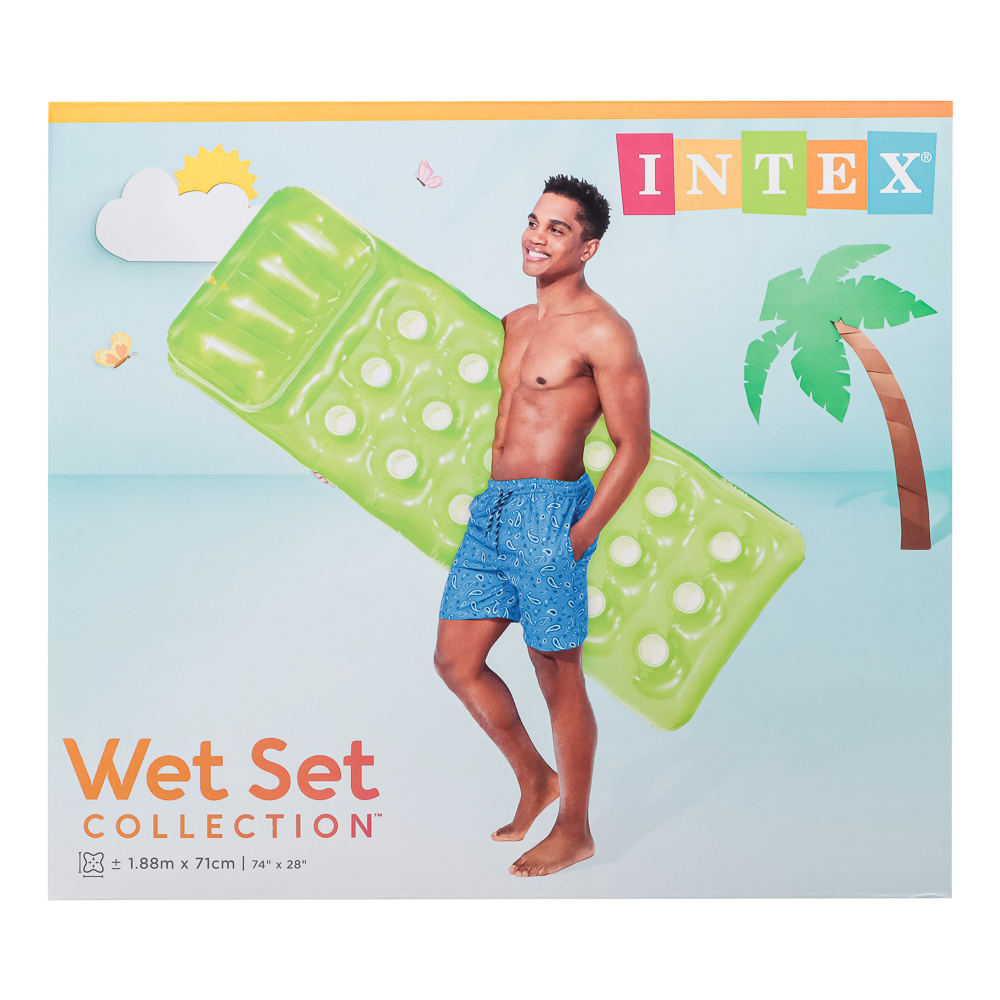 Пляжный надувной матрас INTEX 58802 с подушкой 160x85 см в 2 цветах - #10