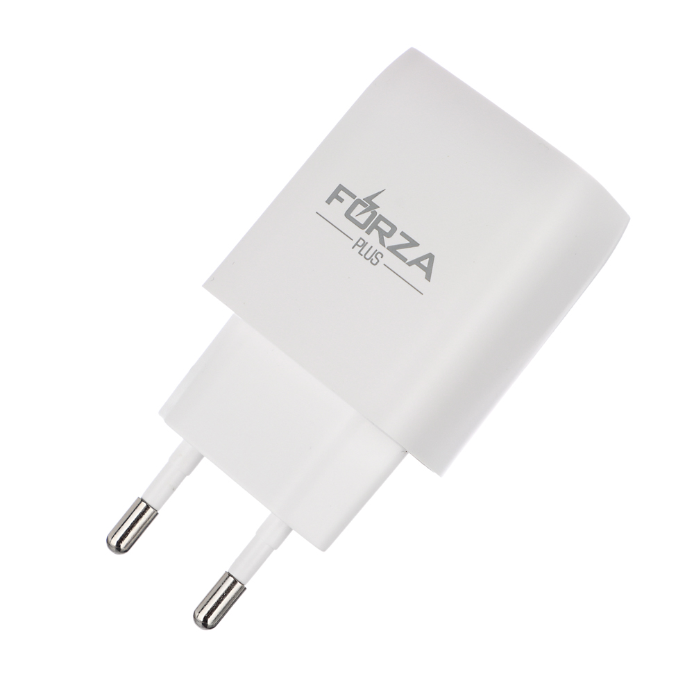 FORZA Сетевое зарядное устройство Стандарт, 2xUSB, 2А, 5В, Белый (916-218)