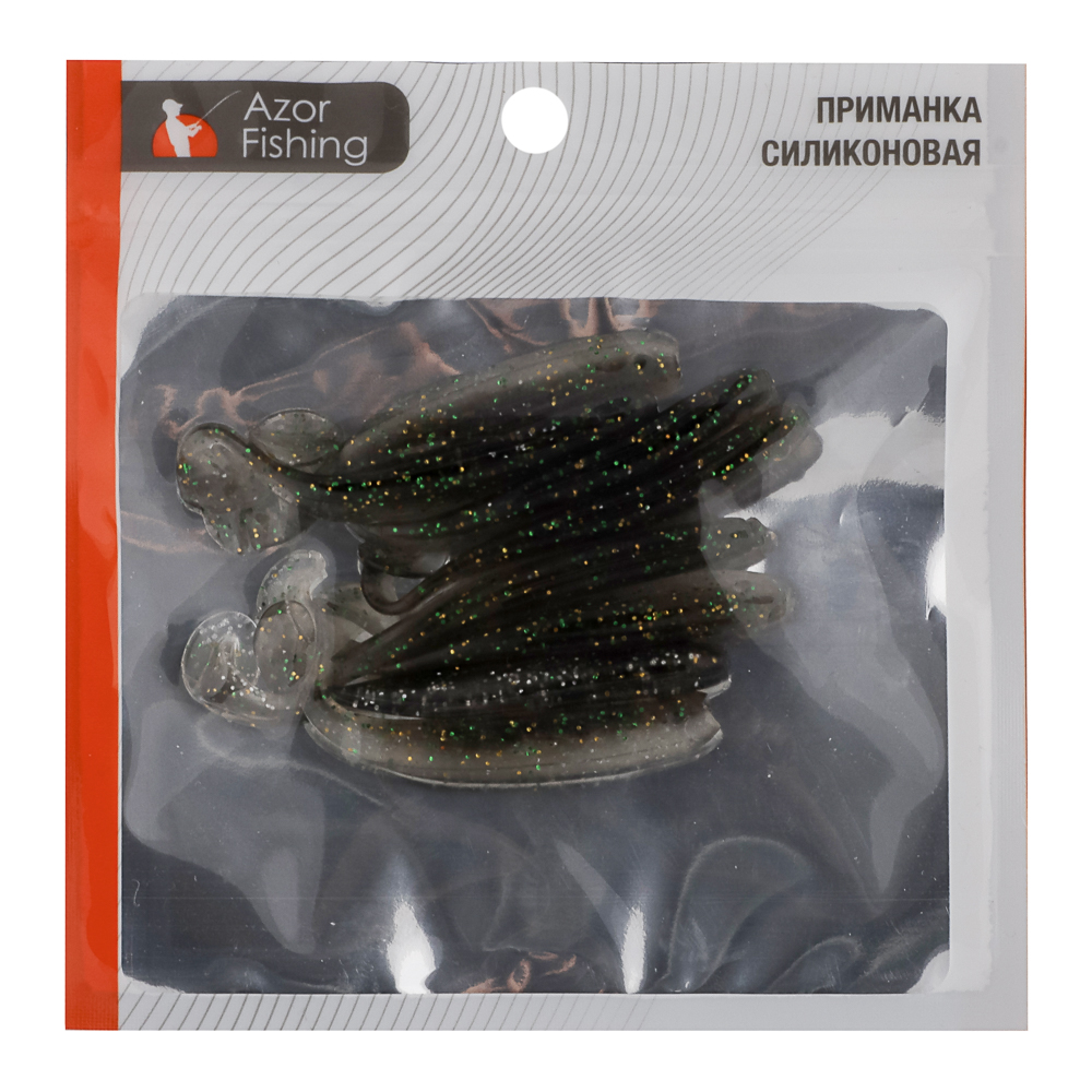 Приманка мягкая "Виброхвост оффсет 2.8" тм AZOR FISHING,силикон Премиум,70 мм,8 шт. в уп,микс цветов - #17