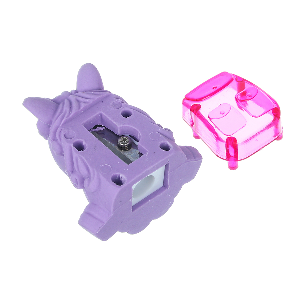 Ластик в форме единорога, 4,9х4х3,5см, встроена точилка с контейнером, искусст.каучук, пластик, 2цв. - #4