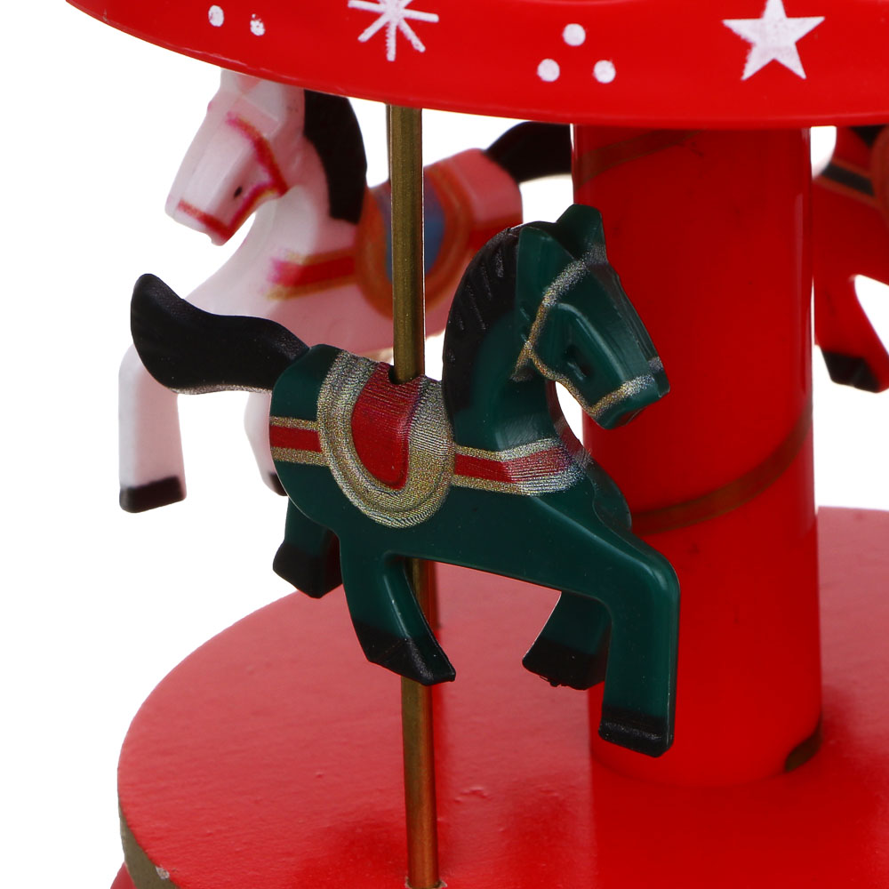 СНОУ БУМ Карусель музыкальная 10x10x17,5 см, дерево, пластик - #4