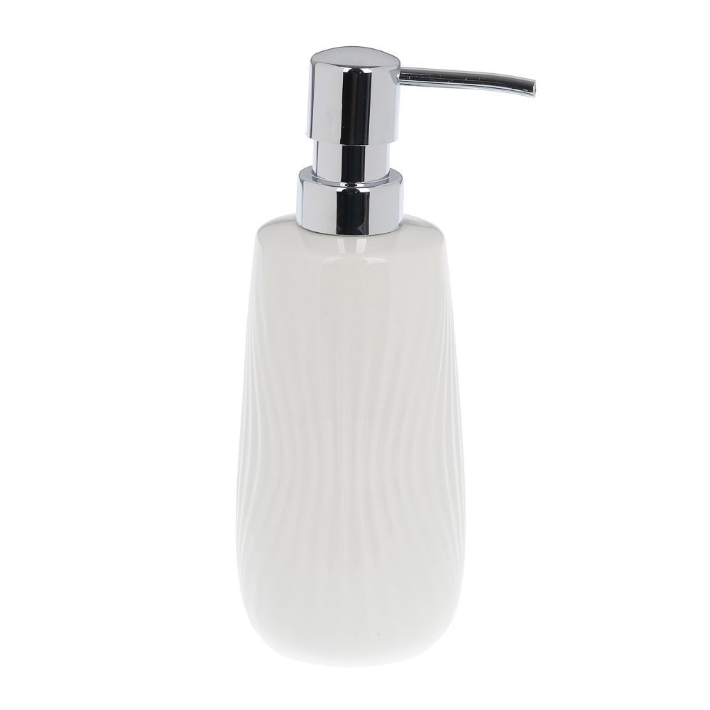 Диспенсер для жидкого мыла тм VETTA Тиволи, 240мл, керамогранит, белый, 7,3x7,3x18,5см - #2