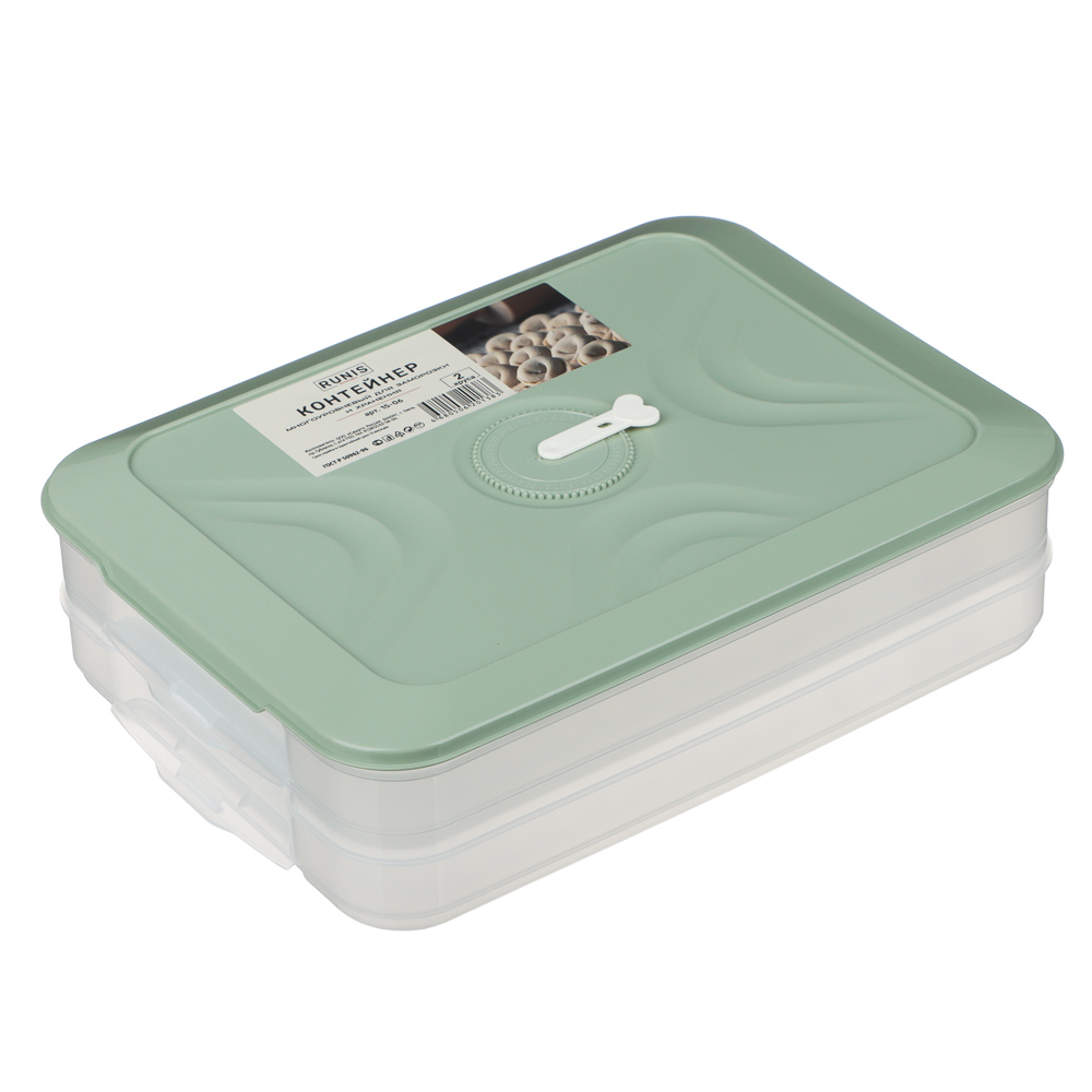 Контейнер для хранения и заморозки, 2 яруса, 30x20,5x8см, пластик, 2 цвета - #10