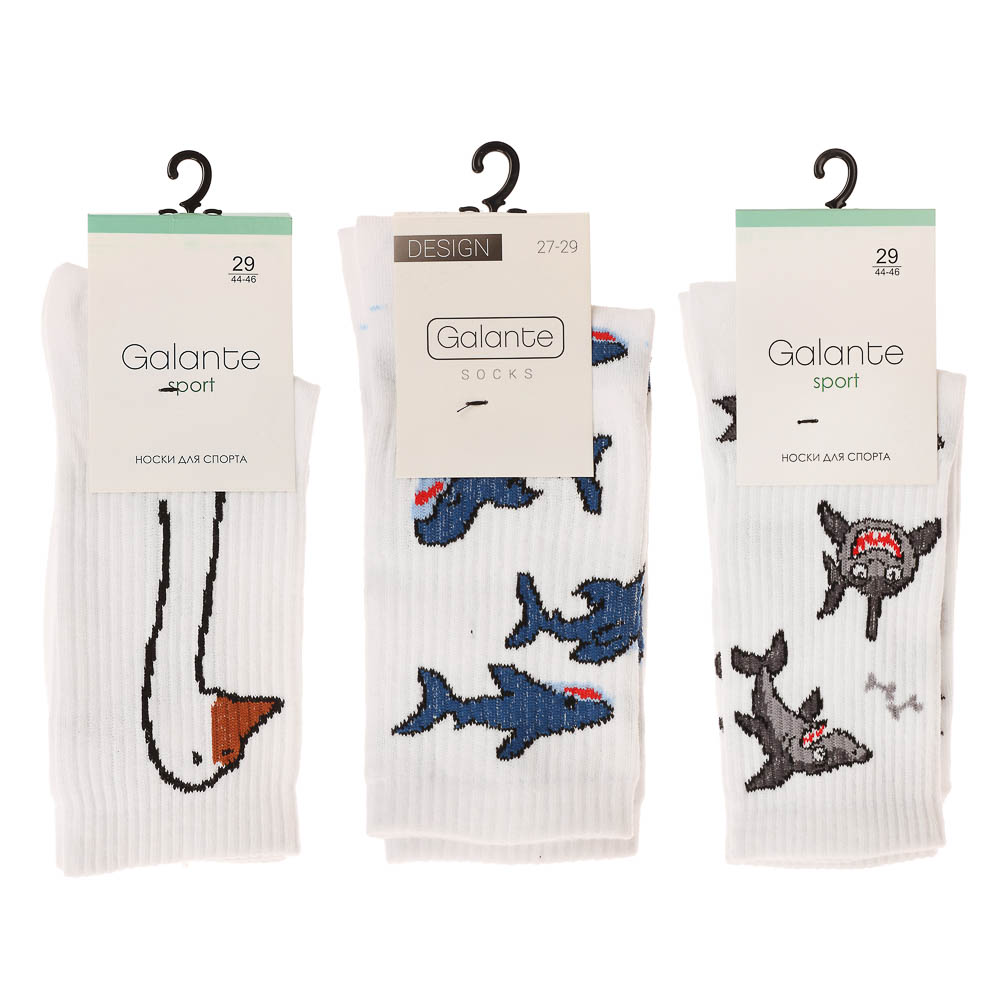 Носки с рисунками, GALANTE, р. 27-29, 80% хлопок, 17% полиамид, 3% эластан, цвета в ас-те - #6