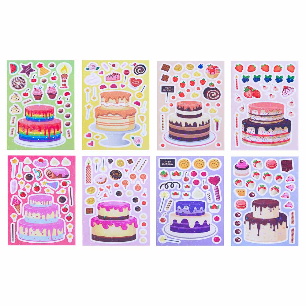 ХОББИХИТ Набор для творчества Стикеры "Эмоции", 8 листов, бумага, 18х12см, 6 дизайнов - #5