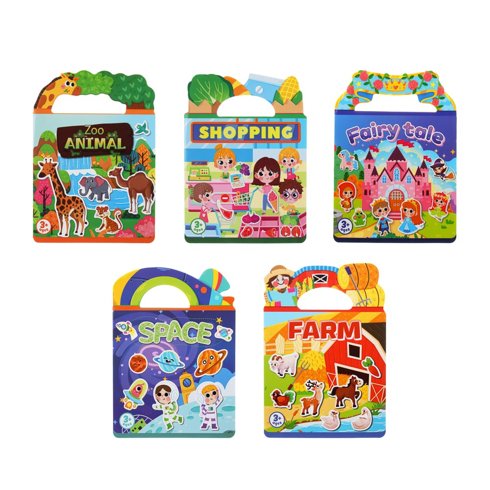 Набор многоразовых наклеек бумага, картон, 22,5х30х0,4см, 5 дизайнов - #2