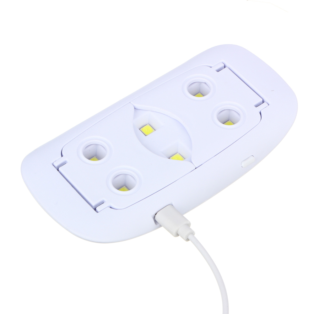 ЮL Лампа-мини UV/LED с USB проводом, 13,1х6,7х1,9см, 6W, пластик, белая - #7