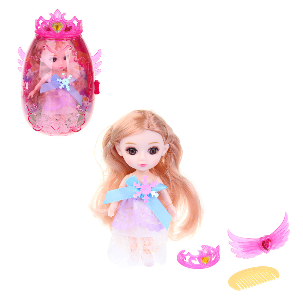 ИГРОЛЕНД Кукла с аксессуарами в яйце, ABS, PP, PVC, 9х9х14,2 см, 3 дизайна - #1