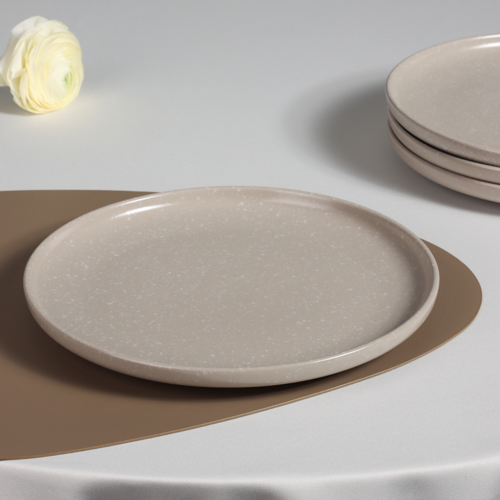 MILLIMI Набор стол.посуды 16пр(тар26см*4, тар20см*4, салатн14см*4, кружка340мл*4) керамика, бежевый - #14