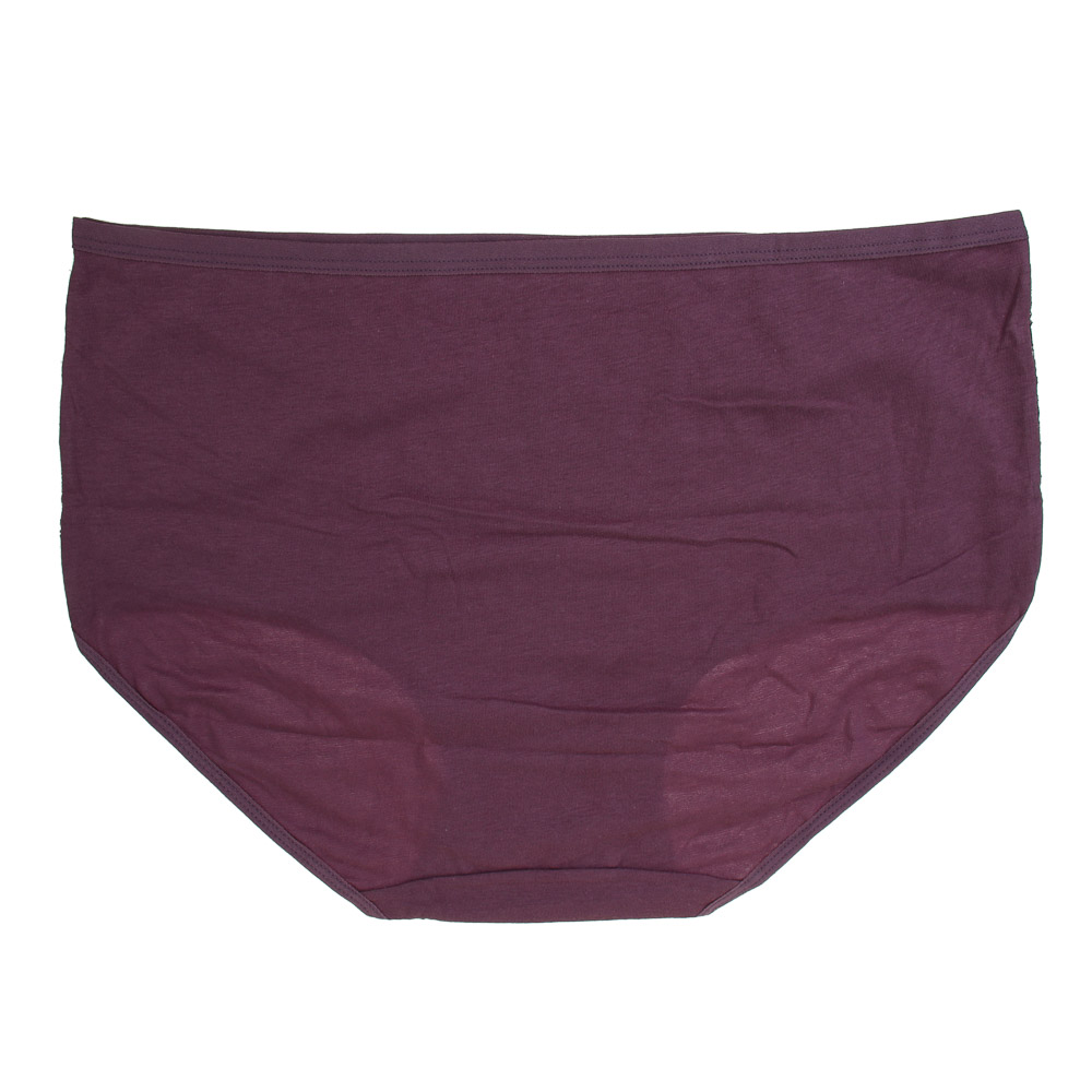 GALANTE Трусы женские макси с декором, р.56, 95%хлопок, 5%спандекс, сливовый, НБ25-14 - #3