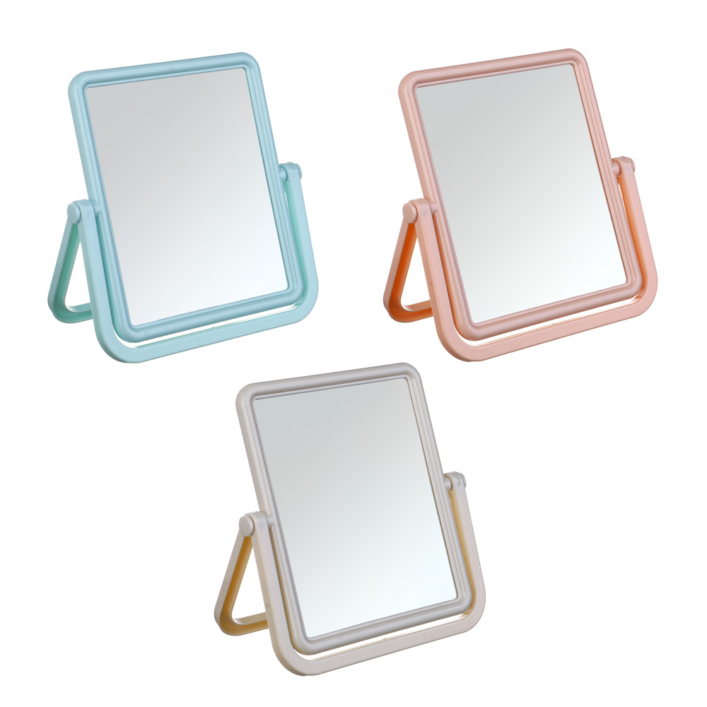 Зеркало настольное тм ЮНИLOOK, пластик, стекло, 21,2х20,5см, 3 цвета - #1