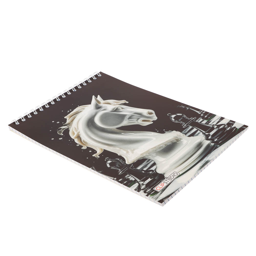 Блокнот А5, 40 листов, офсет, обложка картон, спираль, в клетку, 4 диз. - #9