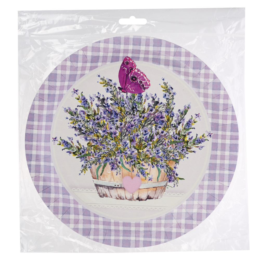 Набор бумажных тарелок Лаванда - 2, 6 шт d=230 мм - #3