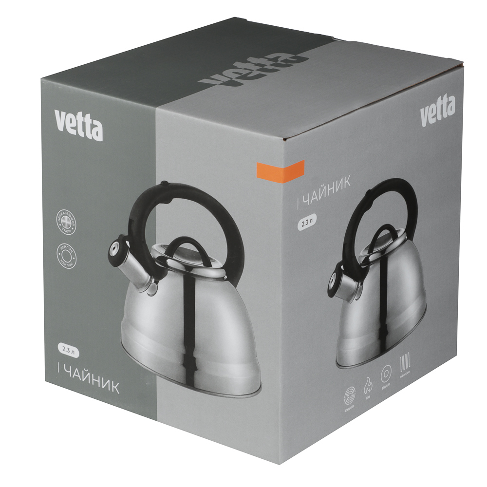 VETTA Чайник стальной 2,3л, "Мелаццо", индукция - #4