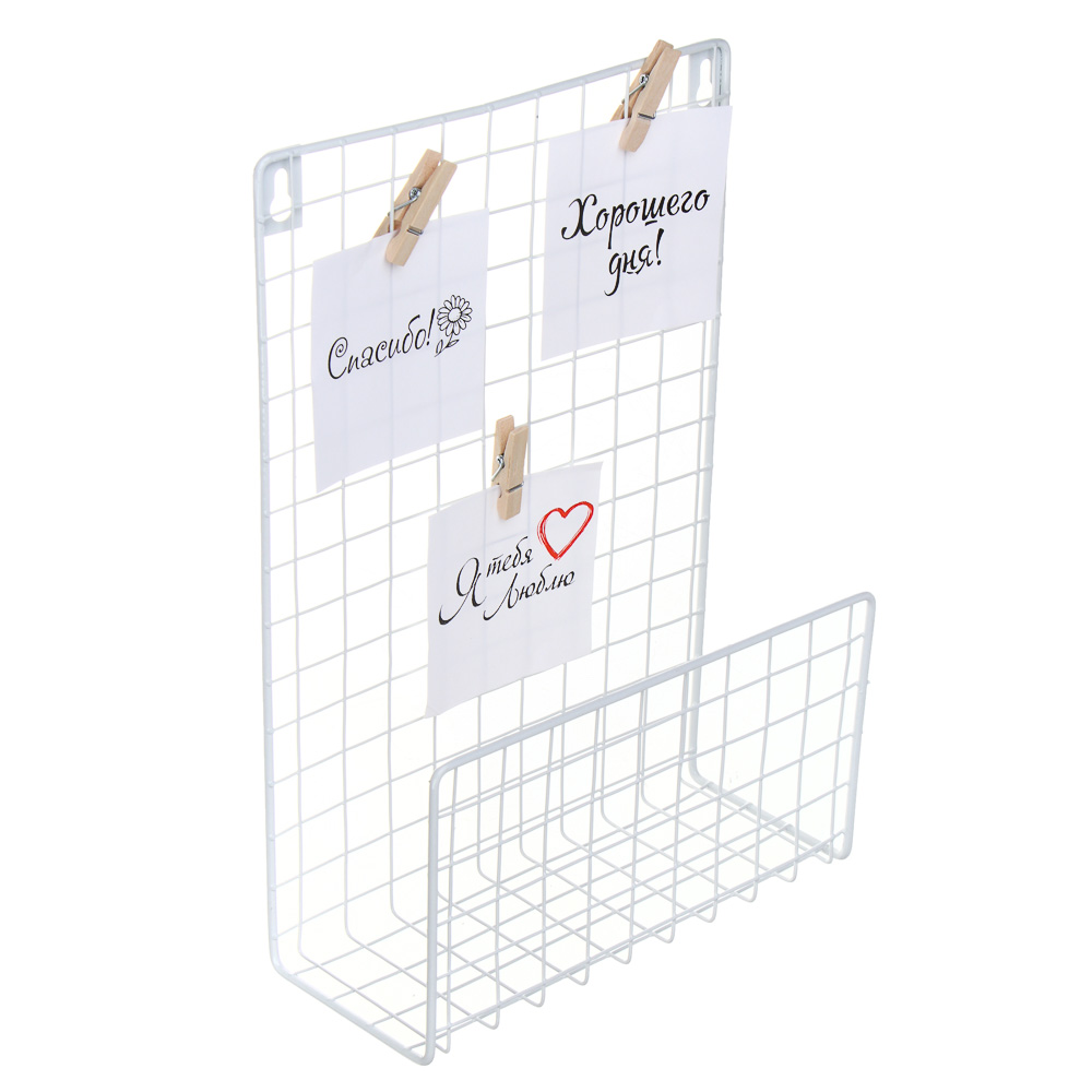 Полка настенная декоративная с открытками, 20х8х28 см, металл - #2