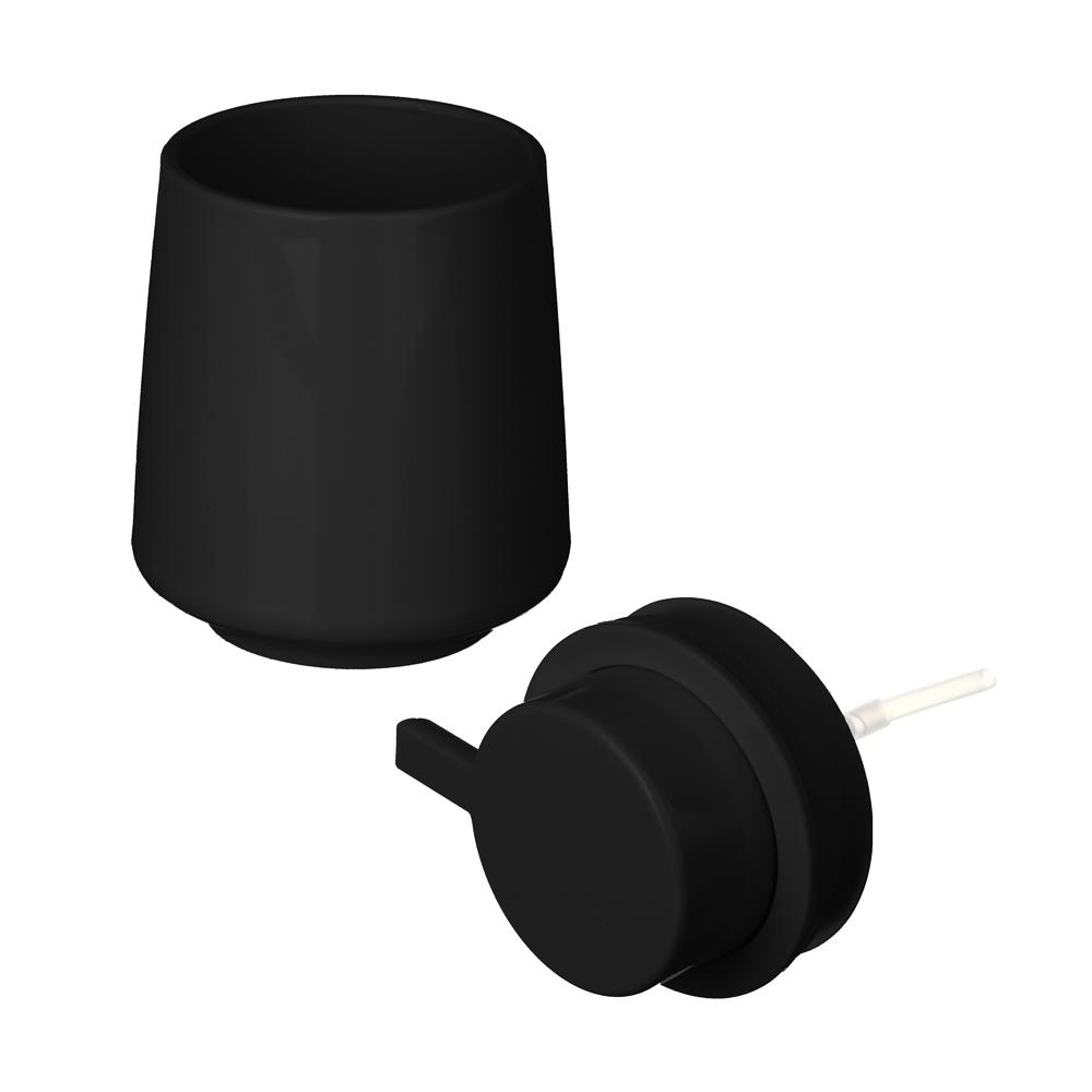 Vetta Дозатор для жидкого мыла, пластик, 350 мл, 13x9,5x9,5 см, черный - #2