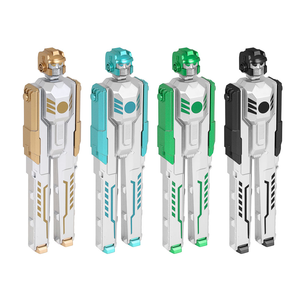 Набор из 2-х ручек шариковых синих, в футляре в форме робота, подвижная голова и руки, пластик - #1