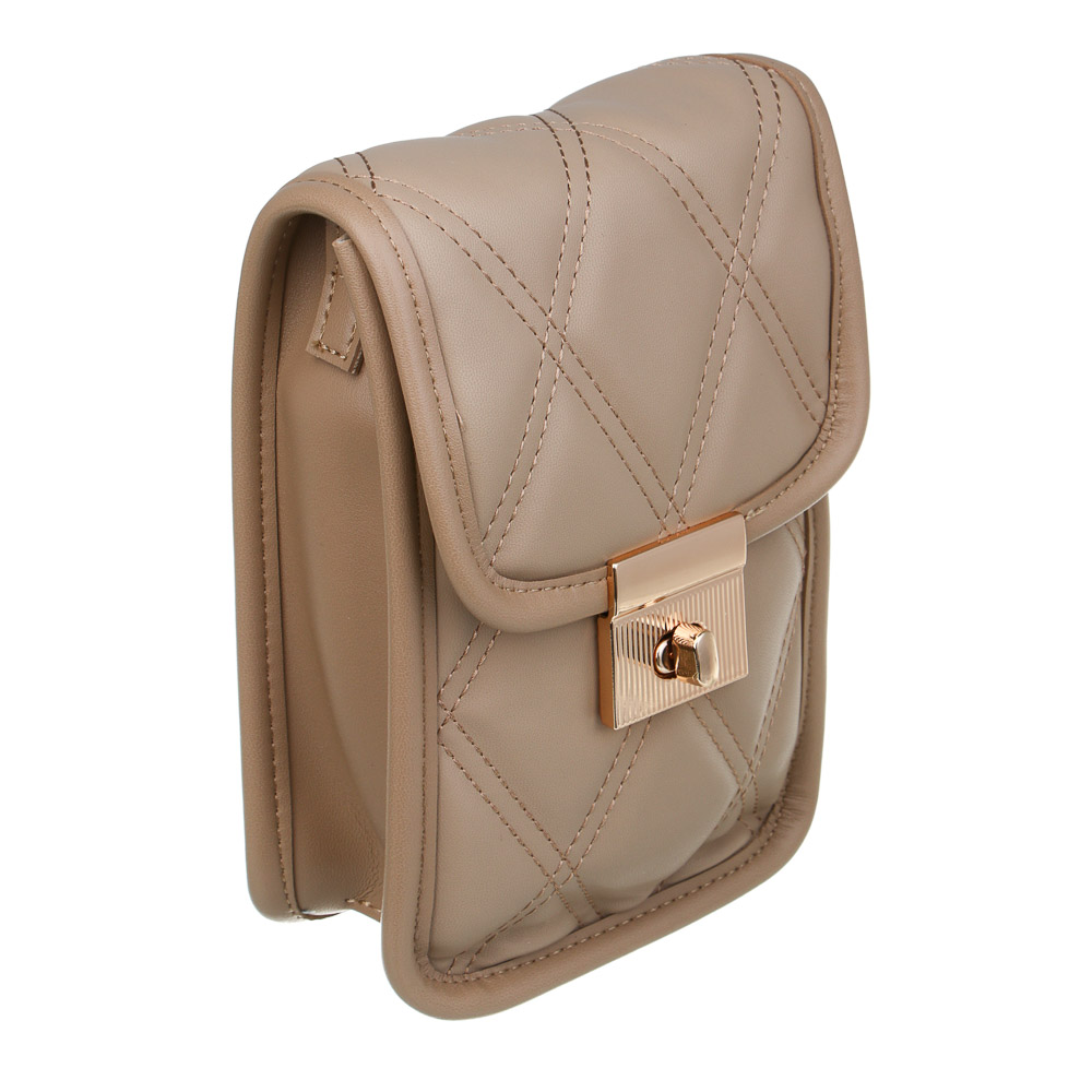 ЮL Кватра Сумка кроссбоди стеганная на длинном ремне, ПУ, 19х13х4см, 2 цвета, КЖС24-21 - #4