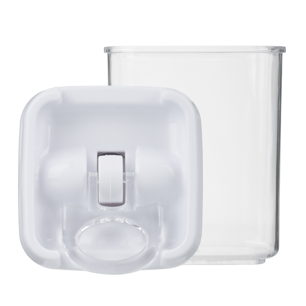 Банка для сыпучих продуктов, тм VETTA, Миндаль, 300мл квадратная, пластик - #4