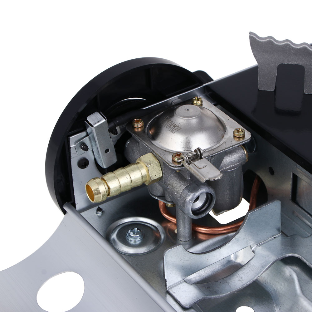 ЕРМАК Плитка газовая с цанговым захватом, переходник, кейс, алюминий, 25х20х7,7см - #5