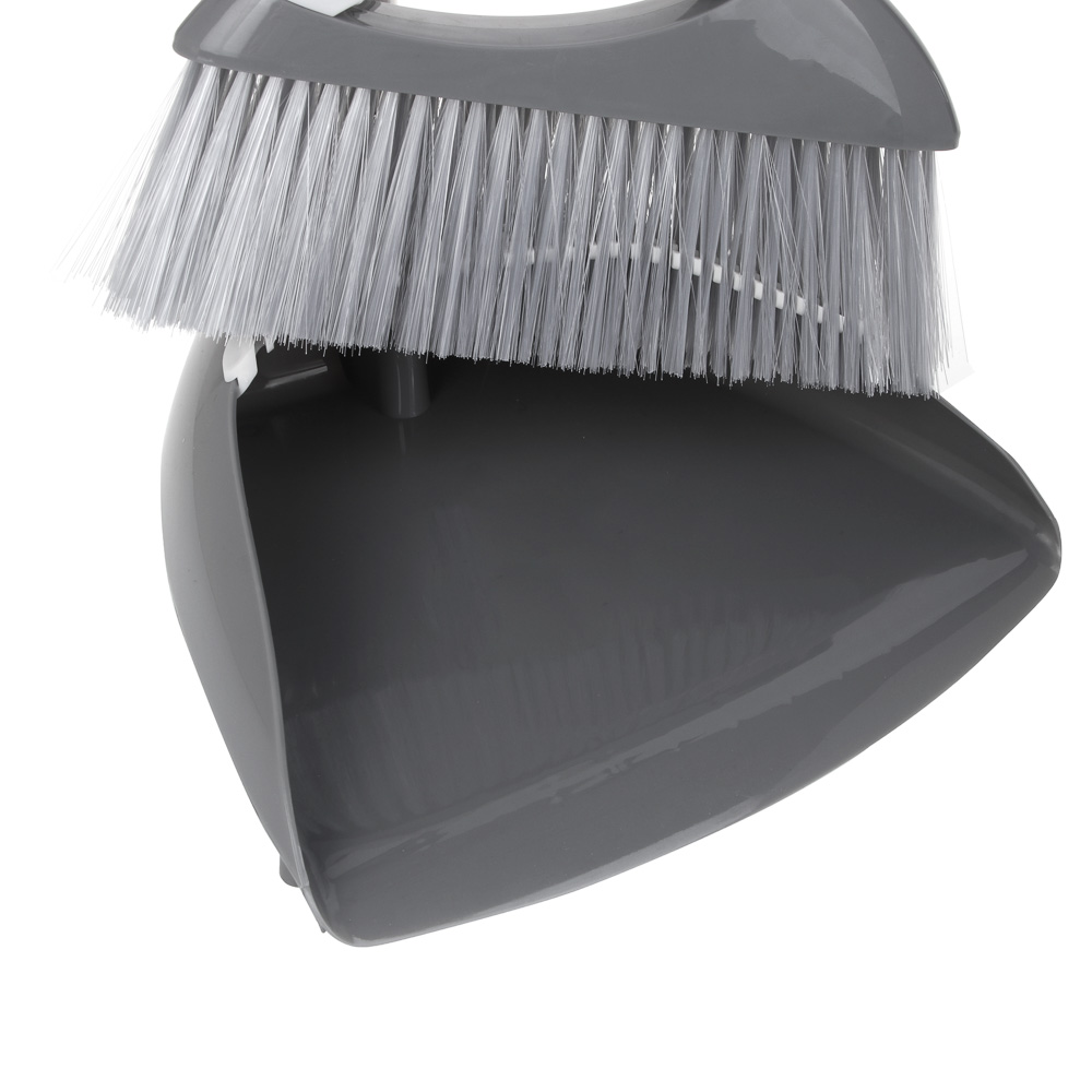 Набор для уборки с щеткой и совком тм VETTA Премиум Грей, пластик, металл - #3