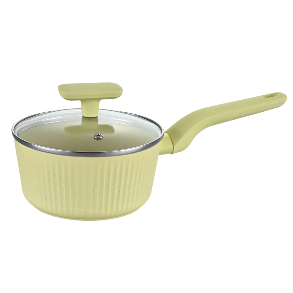 Ковш тм SATOSHI Орра, 1,3л, d16см, с крышкой, антипригарное покрытие мрамор, индукция, 2 цвета - #3