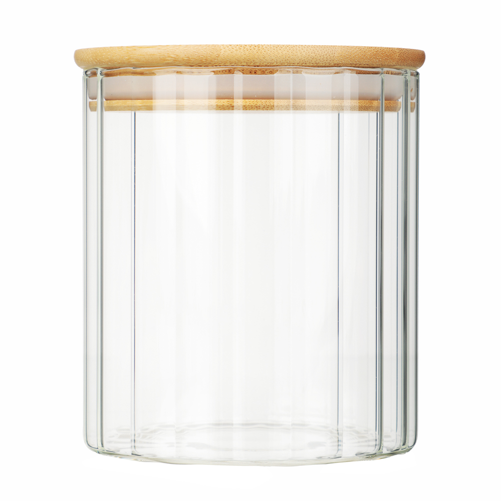 VETTA ЭКО Грани Банка для хранения 700мл, 11х10см, стекло, бамбук - #2