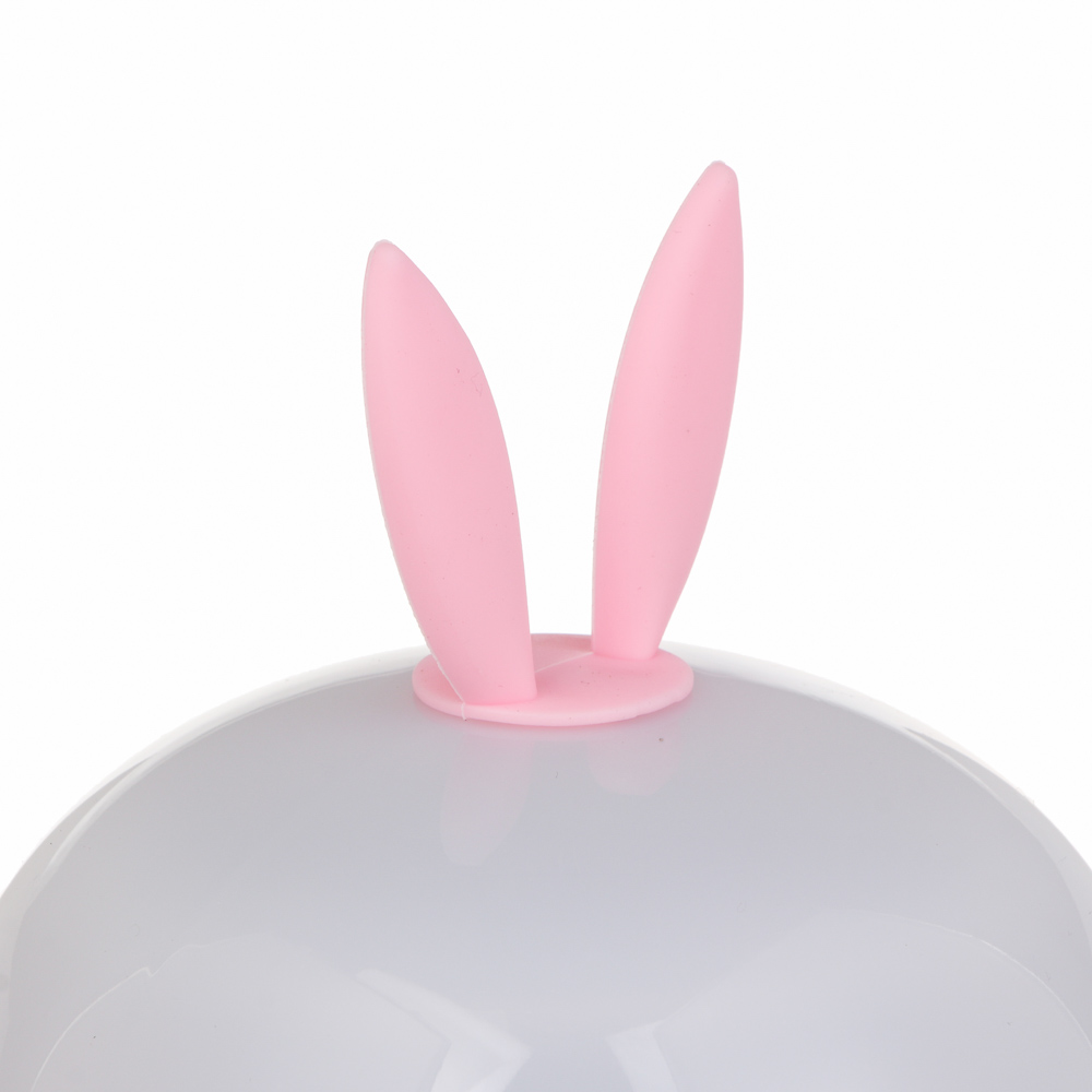 Светильник-ночник проектор BY Зайка, колонка Bt 3Вт, 6 проекций, акб. 1200mAh, USB 5В, пульт, белый - #4