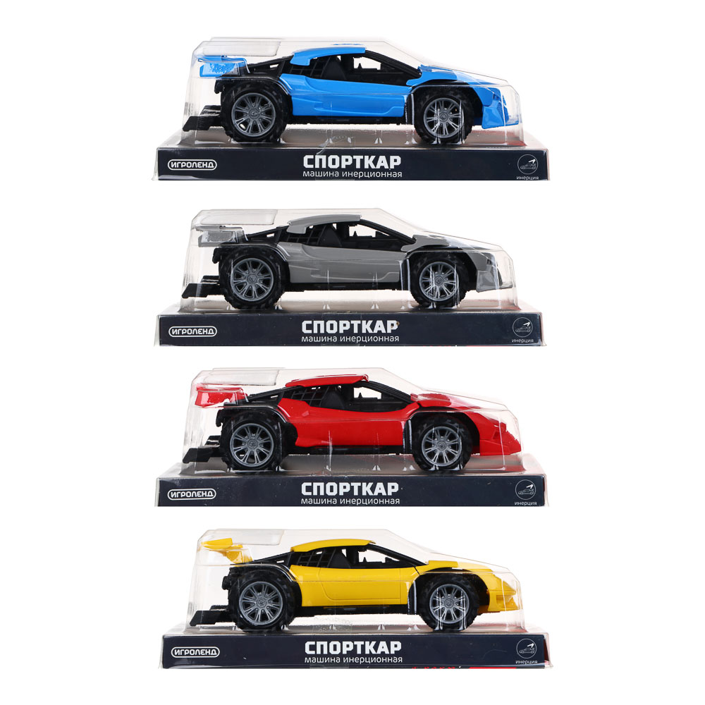 ИГРОЛЕНД Машинка инерционная "Спорткар", PP, EVA, 23х12,1х8,5 см, 6 диз. - #3