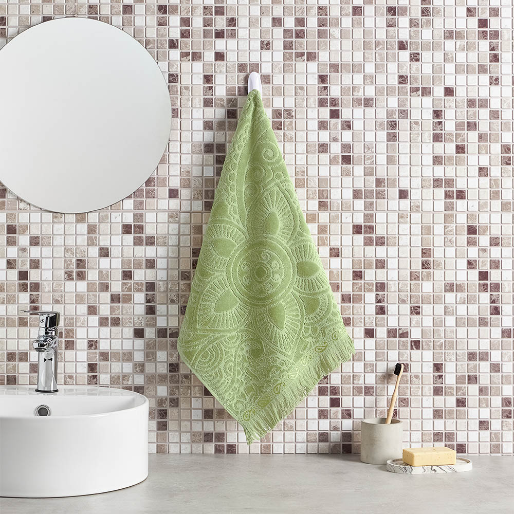 PROVANCE Эвкалипт Полотенце махровое, 100% хлопок, 50х90см, 450гр/м, зеленый - #4