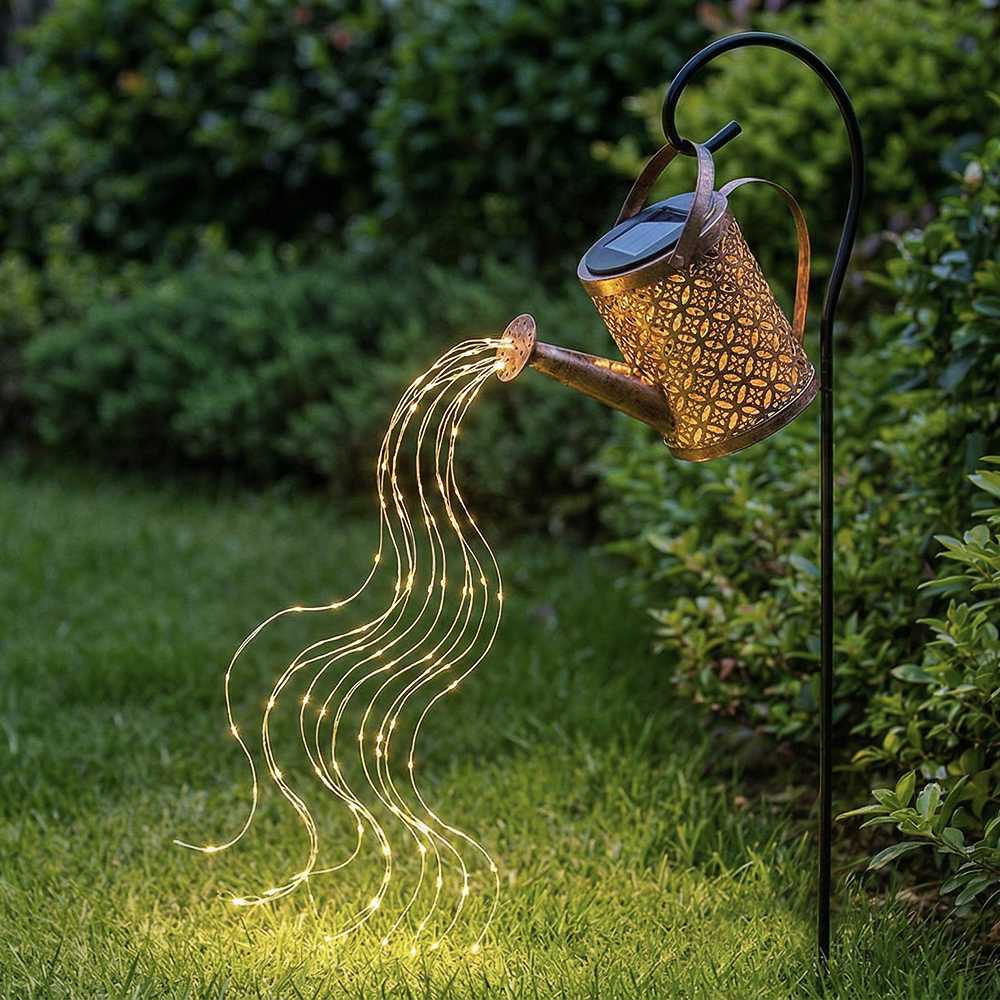 Светильник сад.на солн.батар.тм INBLOOM Лейка, 22х10х82см,37LED,шампань,АА600mAh Ni-MH, 1реж.,металл - #1