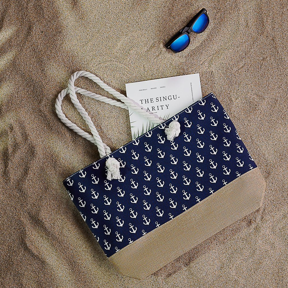 ЮL Сумка пляжная 52х35х12 см, 100% полиэстер, 3 цвета - #7