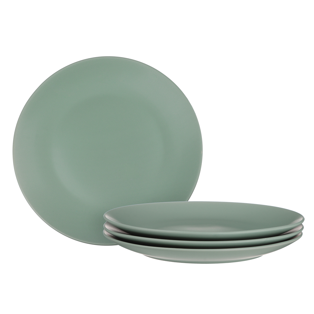 MILLIMI Набор стол.посуды 16пр(тар26см*4, тар20см*4, салатн650мл*4, кружка340мл*4) керамика, оливков - #6