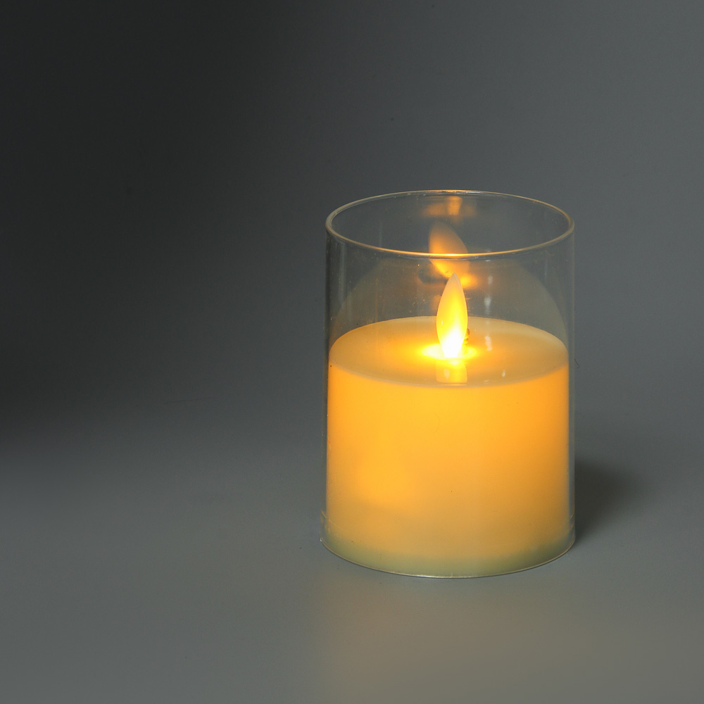 СНОУ БУМ Набор 3шт,светильник дек.LED в виде свечи, 7,8х10/12,5/15см,PP,PS,3хAАА,эффект движ.пламени - #10