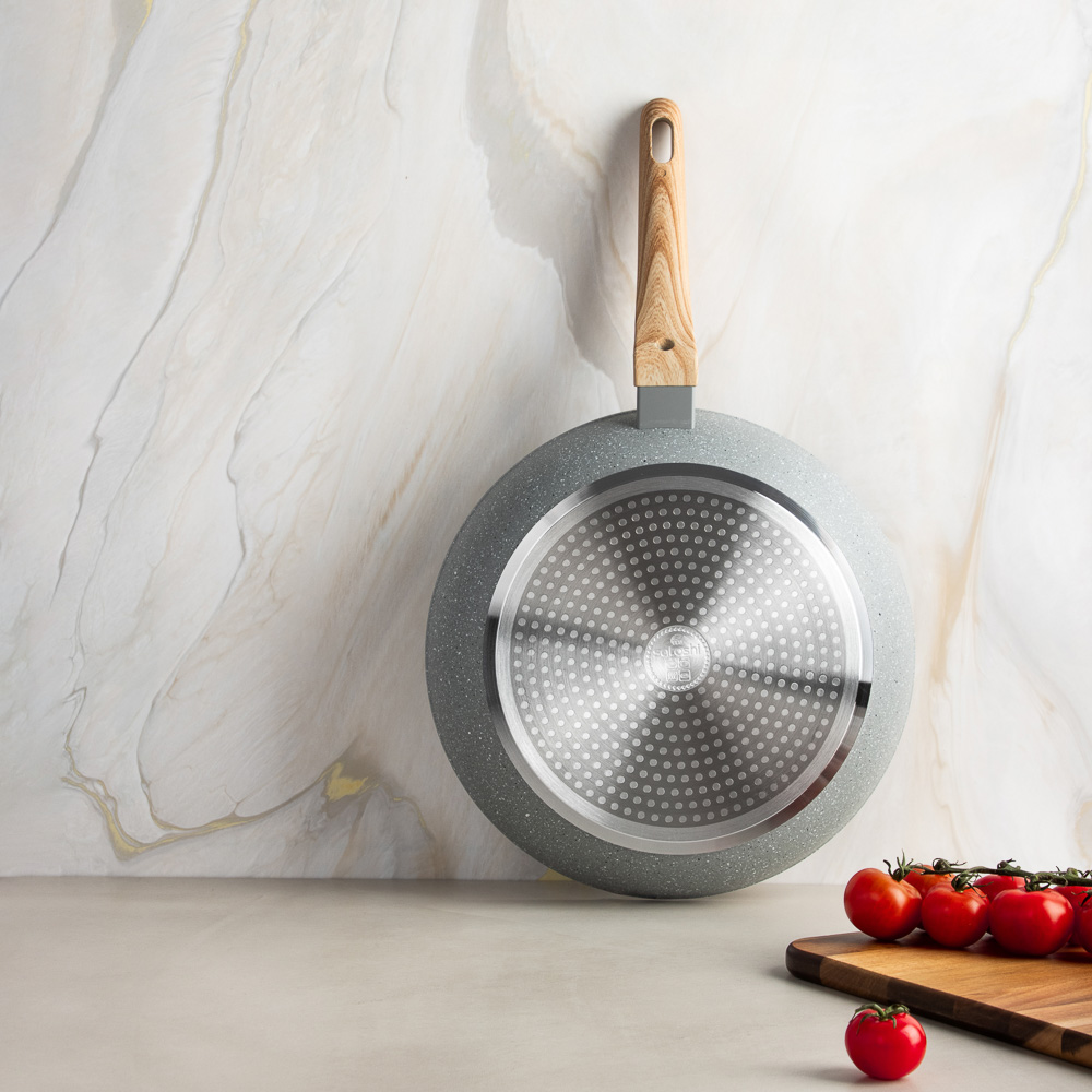 SATOSHI Берг Сковорода литая d28см, антипригарное покрытие Мрамор, индукция - #12