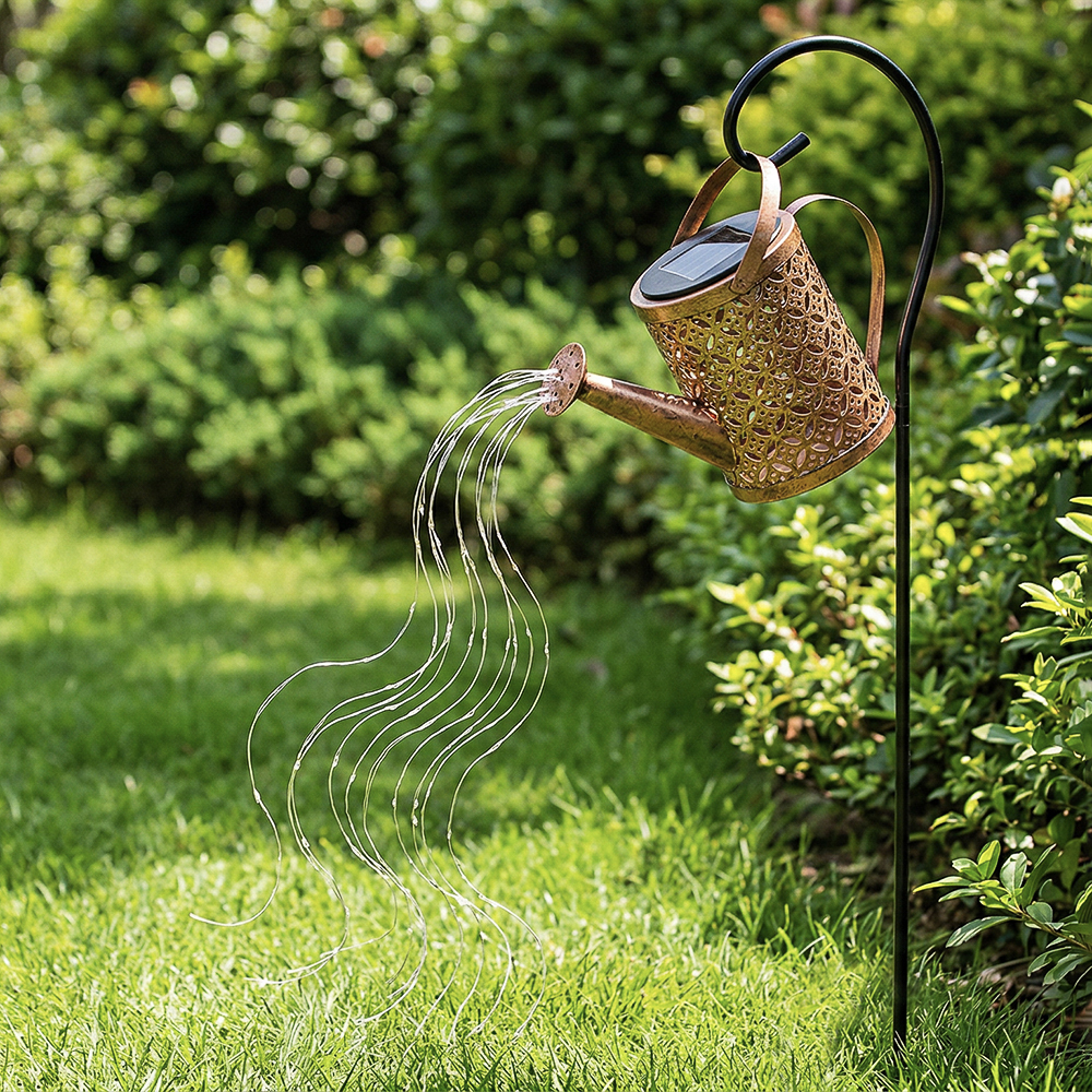 Светильник сад.на солн.батар.тм INBLOOM Лейка, 22х10х82см,37LED,шампань,АА600mAh Ni-MH, 1реж.,металл - #9