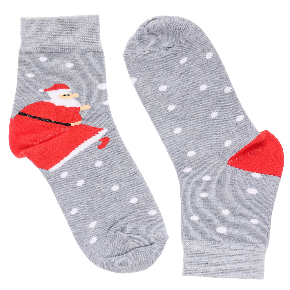 Носки женские с новогодней тематикой, 78% хлопок, 20% спандекс, 2% латекс, р. 36-39 - #3