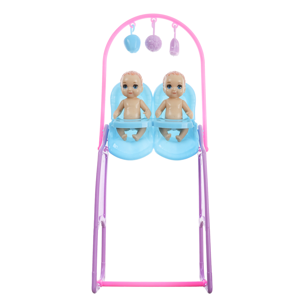 ИГРОЛЕНД Кукла с животиком и младенцами, 28 см, с акс., PVC, ABS, полиэстер, 21х7х33 см - #10