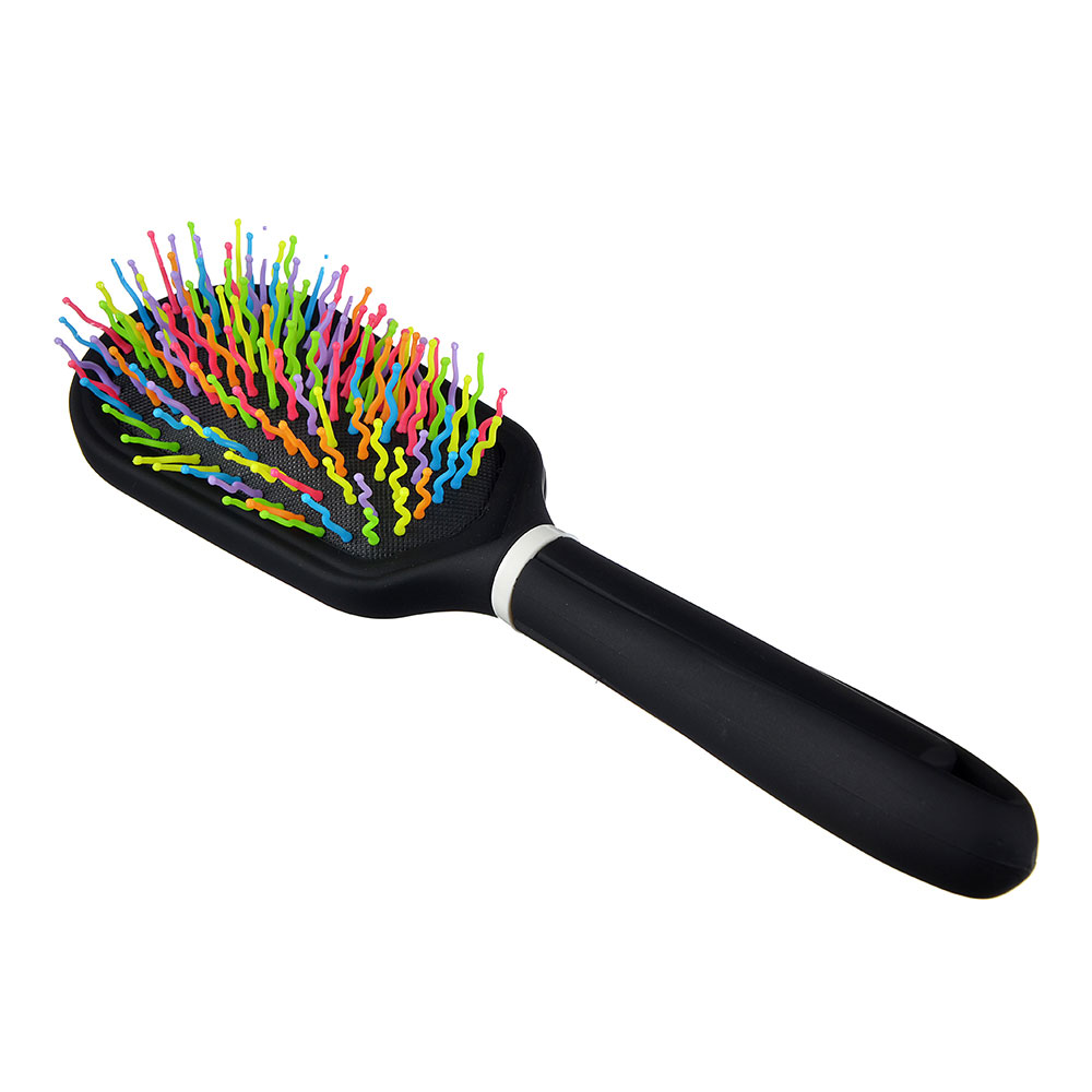 Массажная расческа ЮниLook "Радуга", цветные зубчики, 23,5х6 см - #1