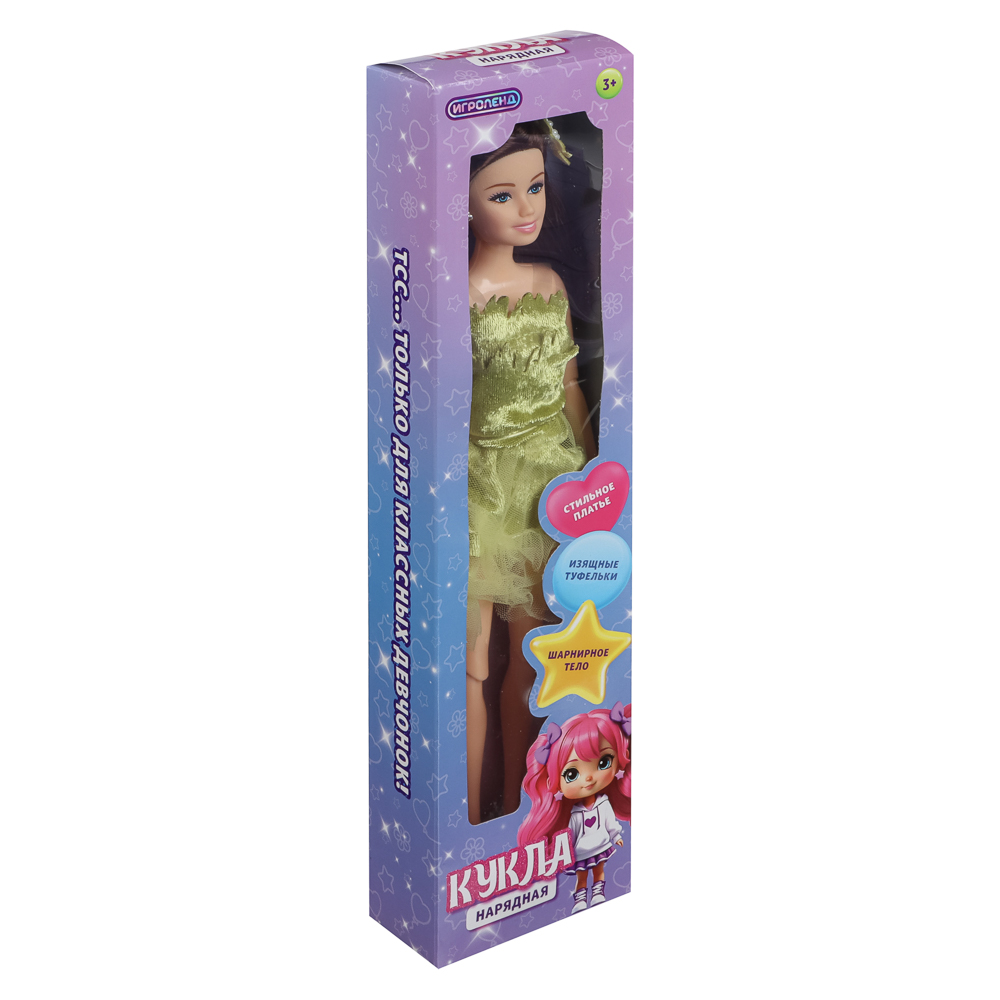 ИГРОЛЕНД Кукла нарядная шарнирная, 29 см, PP, PVC, полиэстер, 8х4х32 см, 4 дизайна - #16