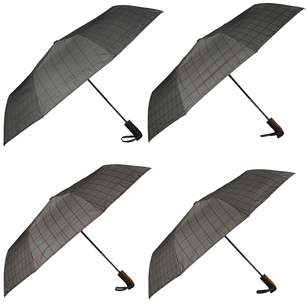 Зонт мужской, полуавтомат, сплав, пластик, полиэстер, 55см, 8 спиц, 4 цвета - #1