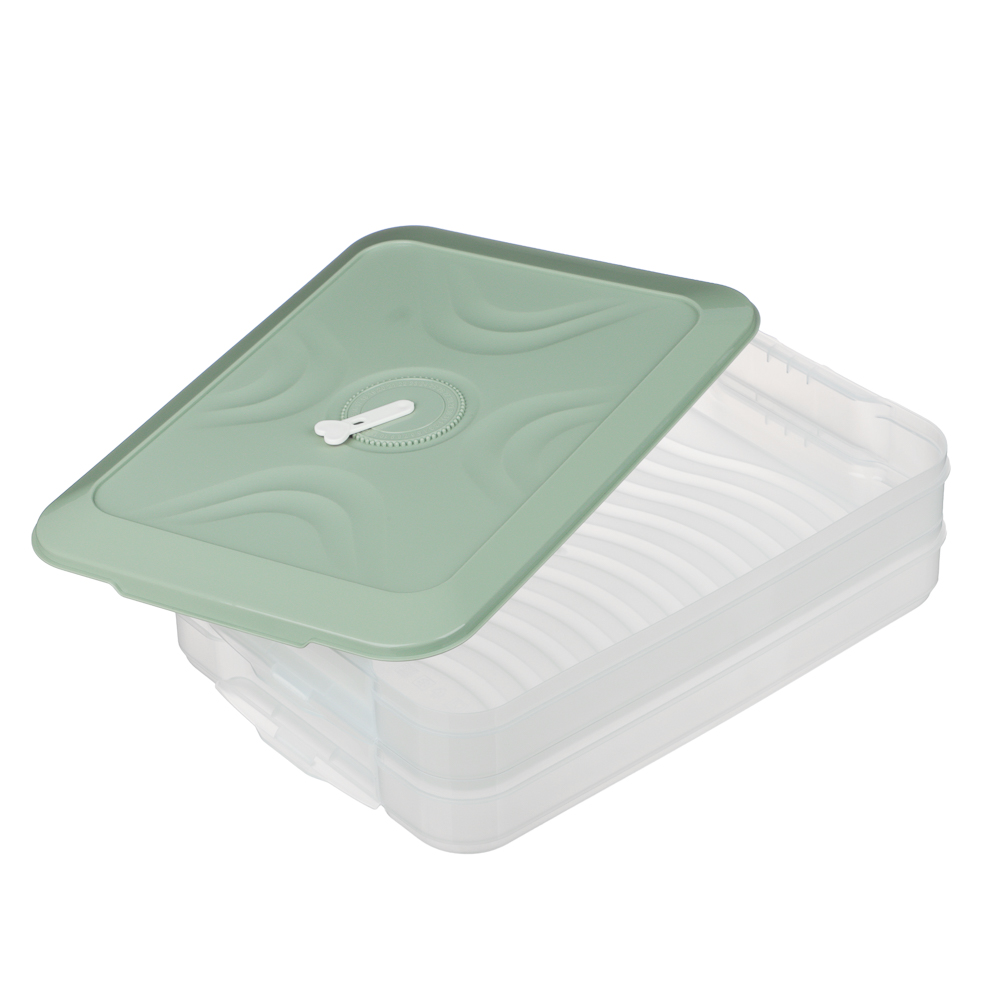 Контейнер для хранения и заморозки, 2 яруса, 30x20,5x8см, пластик, 2 цвета - #6