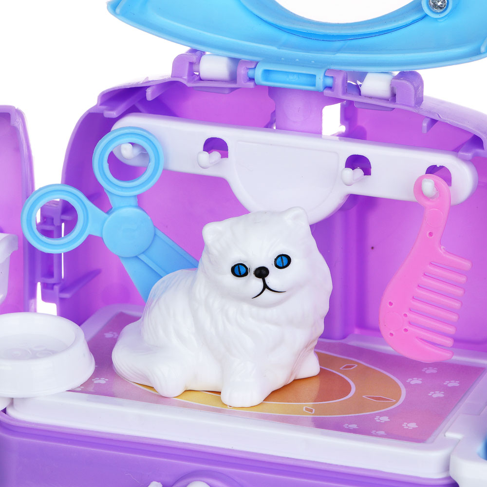 ИГРОЛЕНД Питомец в чемодане с акс., котенок, PP, ABS, 10,6х6,5х15 см, 2 диз. - #7