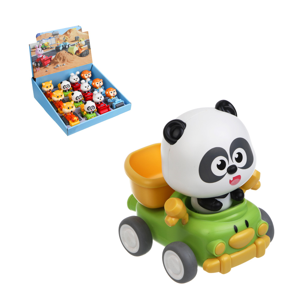 Игрушка для малышей в виде животных ИГРОЛЕНД  "Зверятки", ABS, 11,5х9х9,5см, 4 дизайна - #1