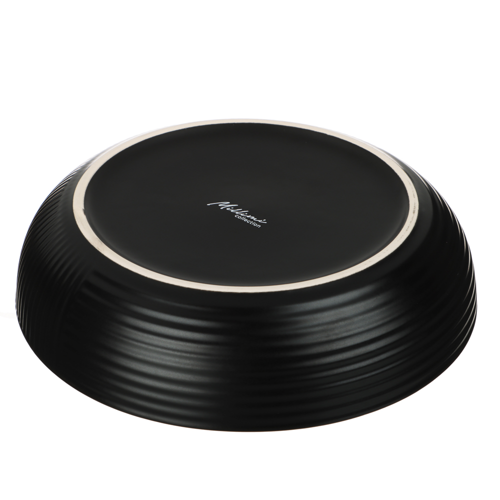 MILLIMI Монблан тарелка для супа 20x5см, 800мл, керамика, черный - #6