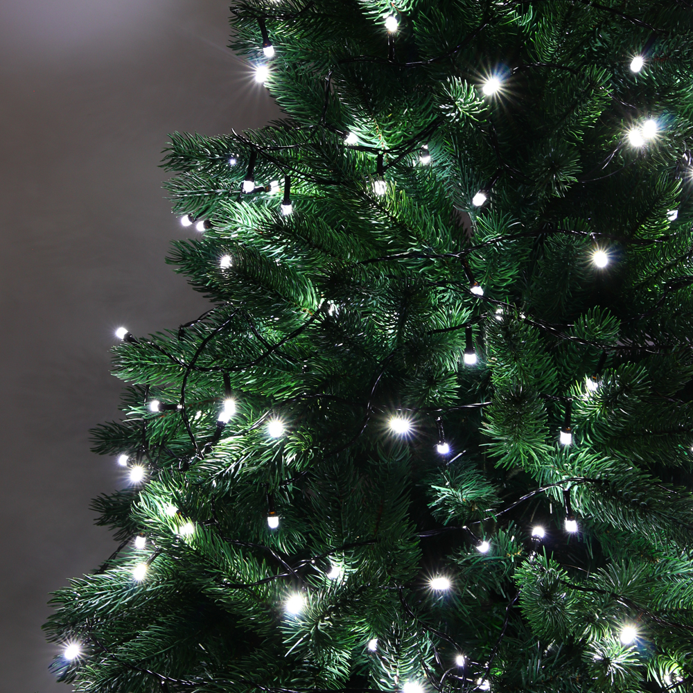 СНОУ БУМ Гирлянда эл. вьюн 20м, 200LED, белый, 8 режимов, ПВХ черный, 220В - #10