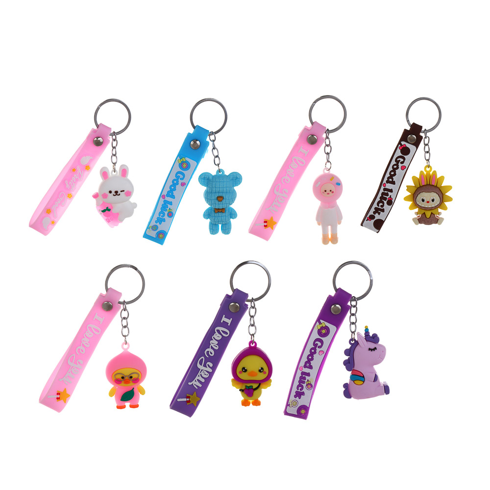 ИГРОЛЕНД Брелок с игрушкой 4-8 см, полипропилен, 6 дизайнов - #1