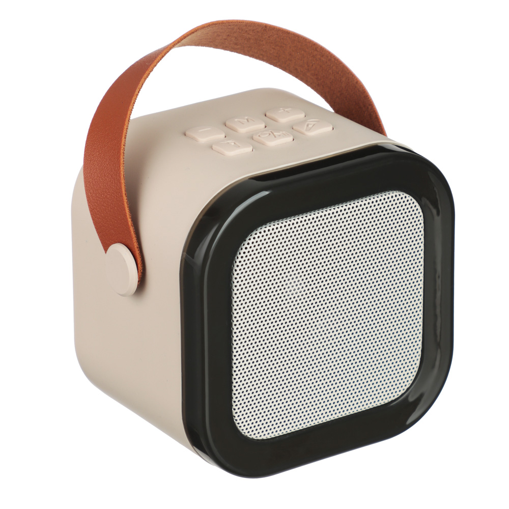 Колонка беспроводная BY Party караоке, 2 микрофона, 3Вт, 400мАч, BT5.3, USB, ВШГ 9x9x7см, белый - #7